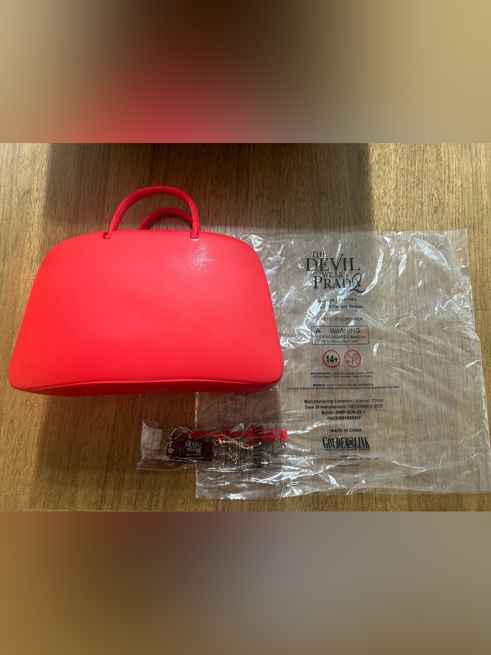 NEW The Devil Wears Prada 2 Plastic Handbag Popcorn Bucket with Keychain